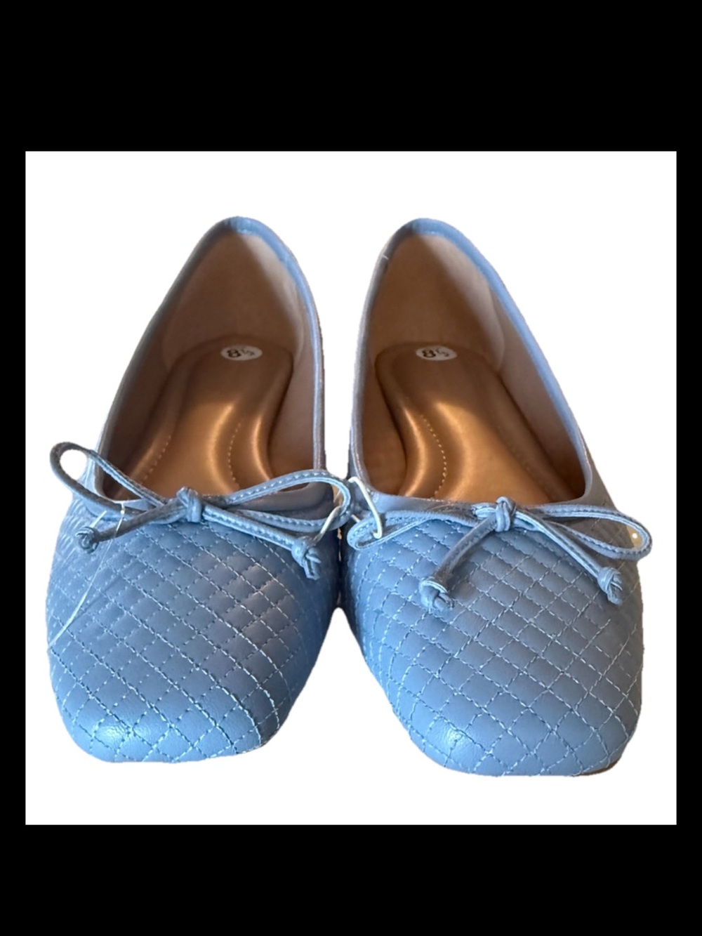 Nordstrom Ashton Quilted Women Flat Blue Angelite Size 8.5